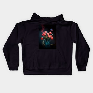 Beautiful flowers in a vase Kids Hoodie